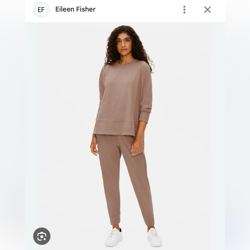 Traceable Organic Cotton Jersey Jogger Pant | Eileen Fisher | Driftwood | 3X